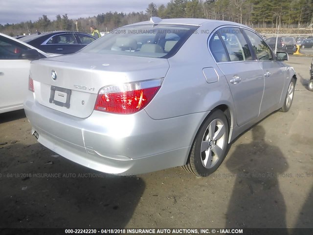 WBANF73506CG68151 - 2006 BMW 530 XI SILVER photo 4