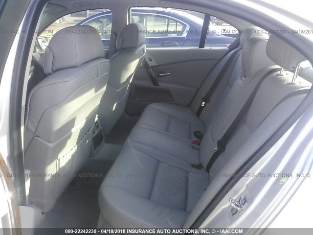 WBANF73506CG68151 - 2006 BMW 530 XI SILVER photo 8