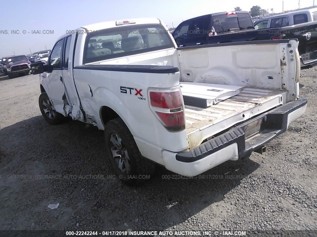 1FTFX1EF8DFC03147 - 2013 FORD F150 SUPER CAB WHITE photo 3