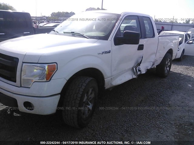 1FTFX1EF8DFC03147 - 2013 FORD F150 SUPER CAB WHITE photo 6