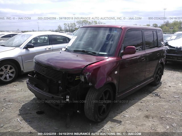 JTLKT324264085947 - 2006 TOYOTA SCION XB RED photo 2