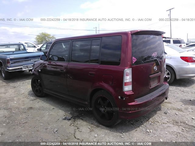 JTLKT324264085947 - 2006 TOYOTA SCION XB RED photo 3