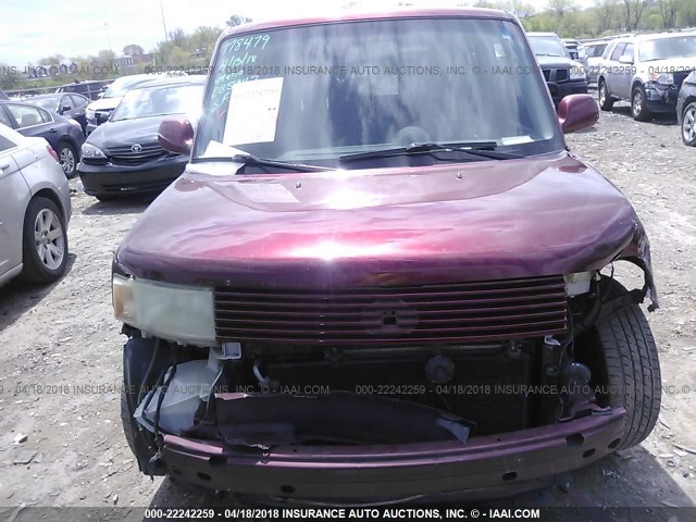 JTLKT324264085947 - 2006 TOYOTA SCION XB RED photo 6