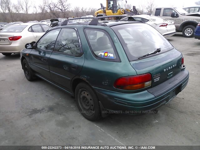 JF1GF4358YH801676 - 2000 SUBARU IMPREZA L GREEN photo 3