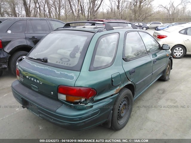 JF1GF4358YH801676 - 2000 SUBARU IMPREZA L GREEN photo 4