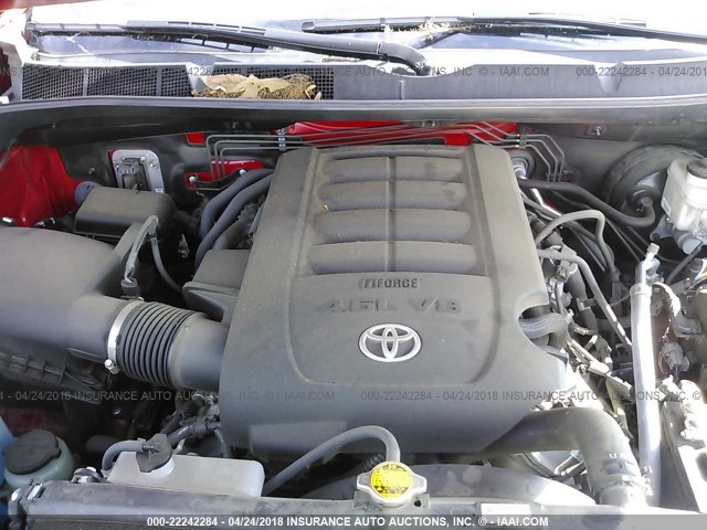 5TFRM5F13GX103942 - 2016 TOYOTA TUNDRA DOUBLE CAB SR/SR5 RED photo 10