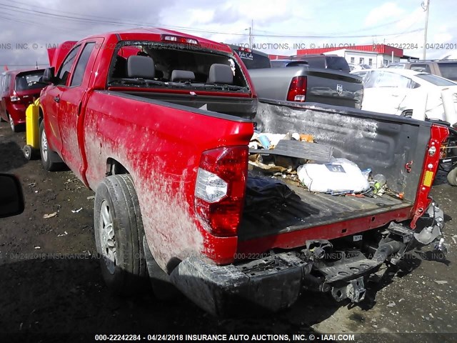 5TFRM5F13GX103942 - 2016 TOYOTA TUNDRA DOUBLE CAB SR/SR5 RED photo 3