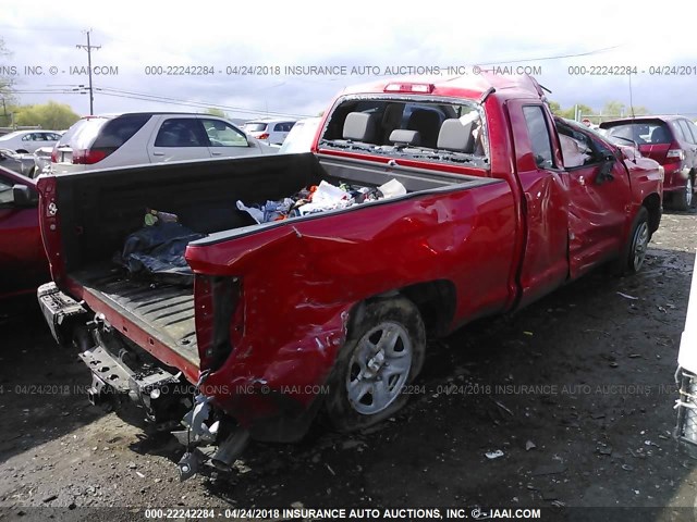 5TFRM5F13GX103942 - 2016 TOYOTA TUNDRA DOUBLE CAB SR/SR5 RED photo 4