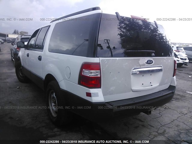 1FMJK1G5XEEF23862 - 2014 FORD EXPEDITION EL XL WHITE photo 3