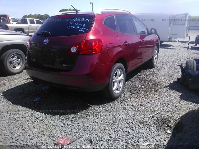 JN8AS58VX9W182767 - 2009 NISSAN ROGUE S/SL MAROON photo 4