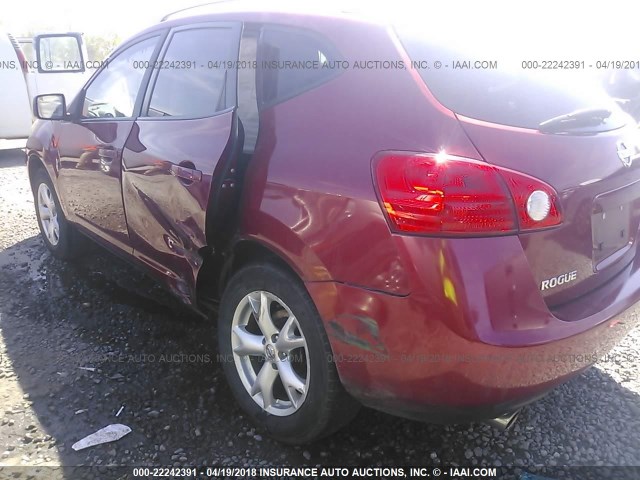 JN8AS58VX9W182767 - 2009 NISSAN ROGUE S/SL MAROON photo 6