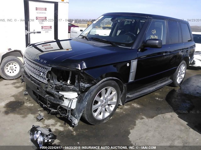 SALMF134X8A286720 - 2008 LAND ROVER RANGE ROVER SUPERCHARGED BLACK photo 2