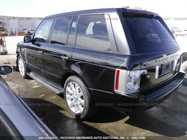 SALMF134X8A286720 - 2008 LAND ROVER RANGE ROVER SUPERCHARGED BLACK photo 3