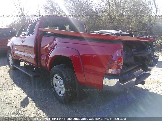 5TETU62N87Z409628 - 2007 TOYOTA TACOMA PRERUNNER ACCESS CAB RED photo 3