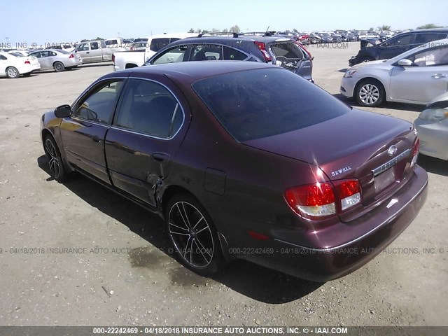 JNKDA31A12T023116 - 2002 INFINITI I35 BURGUNDY photo 3