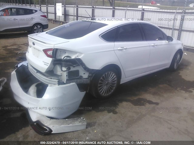 3FA6P0K93ER307399 - 2014 FORD FUSION TITANIUM WHITE photo 4