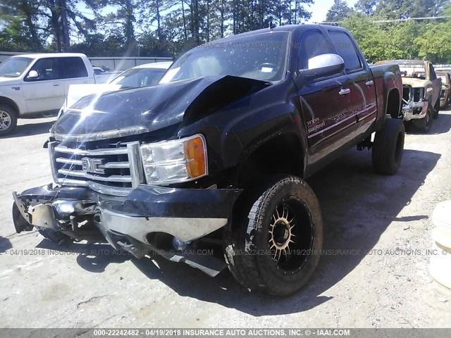 3GTP2VE77DG136879 - 2013 GMC SIERRA K1500 SLE BLACK photo 2