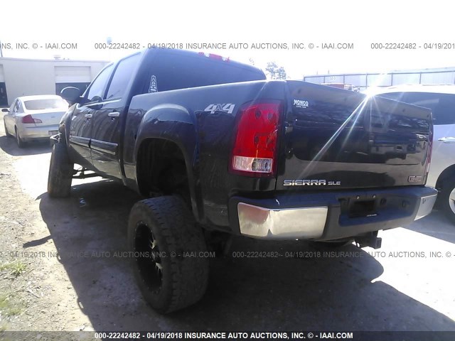 3GTP2VE77DG136879 - 2013 GMC SIERRA K1500 SLE BLACK photo 3