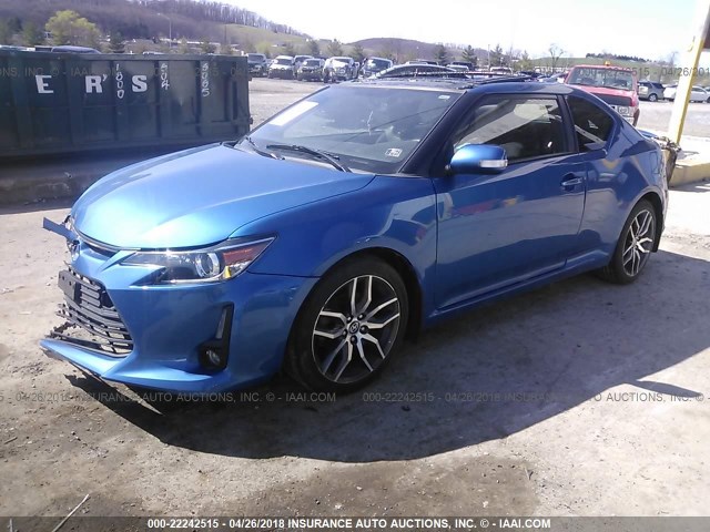 JTKJF5C74E3069135 - 2014 TOYOTA SCION TC 蓝色 照片 2