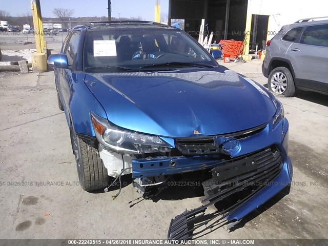 JTKJF5C74E3069135 - 2014 TOYOTA SCION TC BLUE photo 6