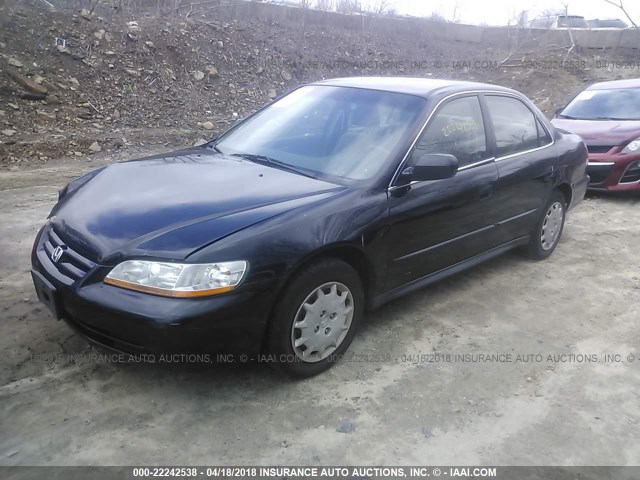 JHMCG66562C008795 - 2002 HONDA ACCORD LX BLACK photo 2