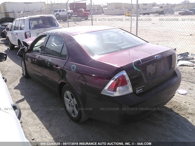 3FAFP07ZX6R214521 - 2006 FORD FUSION SE MAROON photo 3