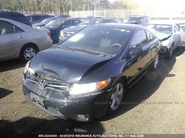 2HGFG12827H503647 - 2007 HONDA CIVIC EX BLACK photo 2