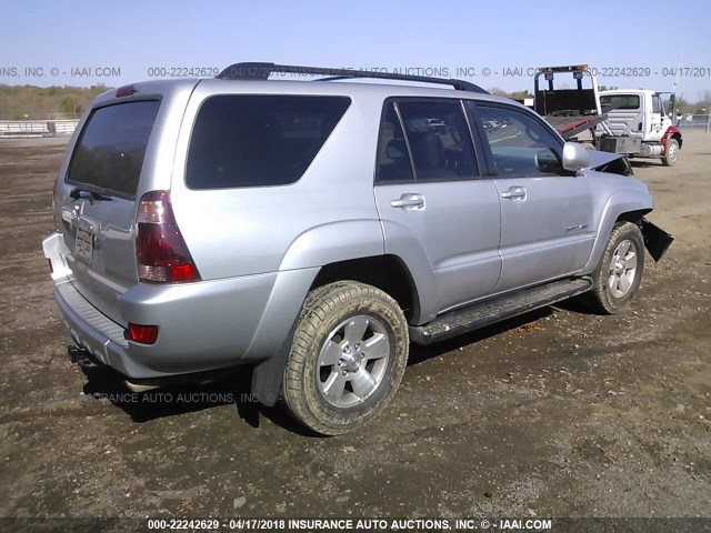 JTEBT17R850047497 - 2005 TOYOTA 4RUNNER LIMITED SILVER photo 4