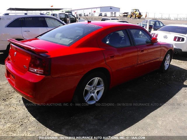 2B3KA53H98H115614 - 2008 DODGE CHARGER R/T RED photo 4
