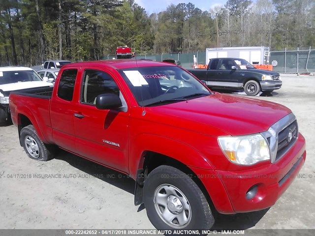 5TEUX42N85Z137935 - 2005 TOYOTA TACOMA ACCESS CAB RED photo 1