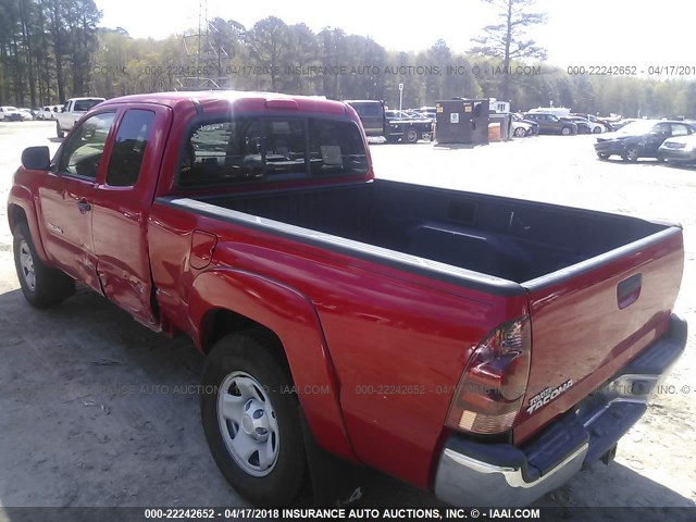 5TEUX42N85Z137935 - 2005 TOYOTA TACOMA ACCESS CAB RED photo 3