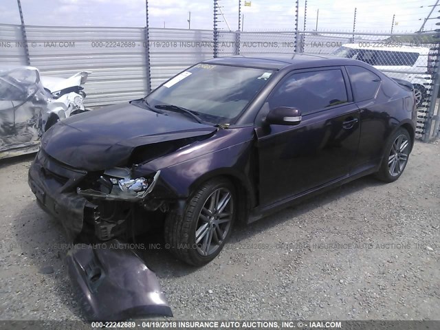 JTKJF5C7XB3014958 - 2011 TOYOTA SCION TC 紫色 照片 2
