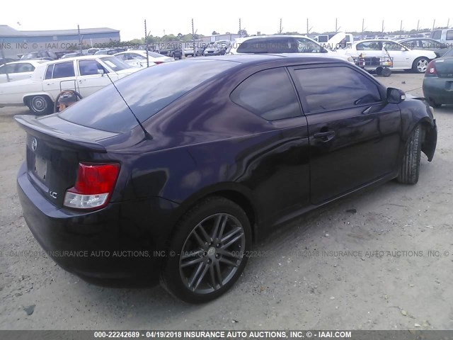 JTKJF5C7XB3014958 - 2011 TOYOTA SCION TC 紫色 照片 4