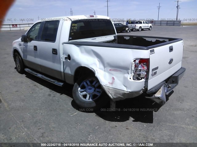 1FTRW12W58FB26649 - 2008 FORD F150 SUPERCREW WHITE photo 3