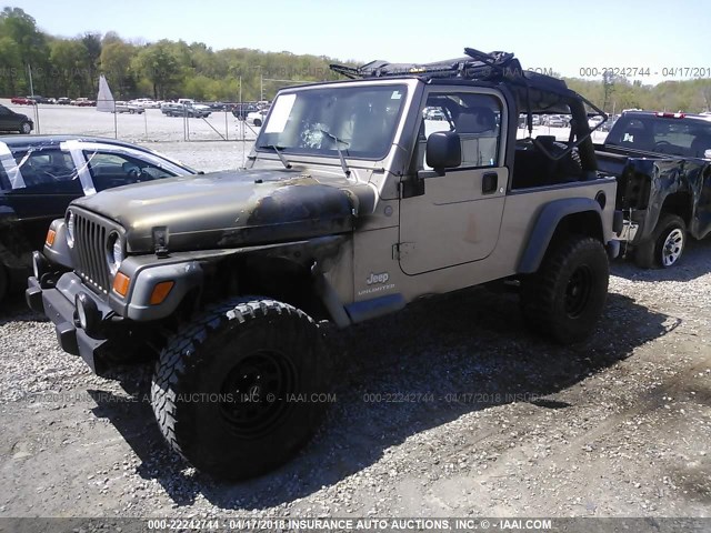 1J4FA49S54P793225 - 2004 JEEP WRANGLER / TJ SPORT BEIGE photo 2