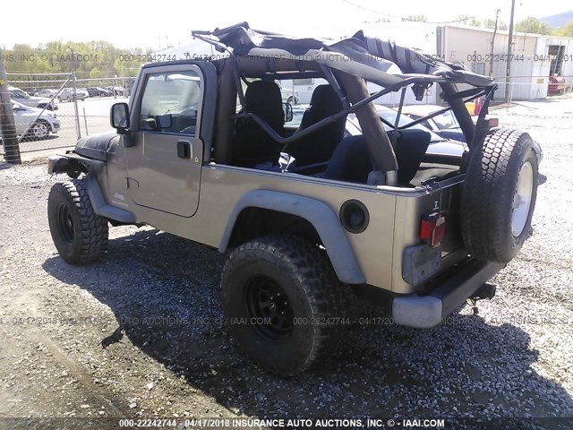 1J4FA49S54P793225 - 2004 JEEP WRANGLER / TJ SPORT BEIGE photo 3