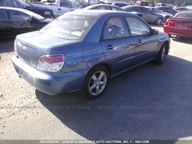 JF1GD61617H510125 - 2007 SUBARU IMPREZA 2.5I BLUE photo 4