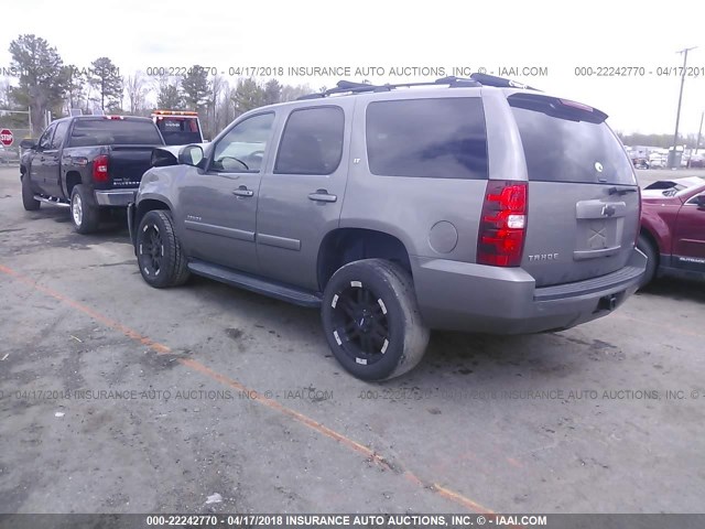 1GNFK23099J100348 - 2009 CHEVROLET TAHOE K1500 LT GRAY photo 3