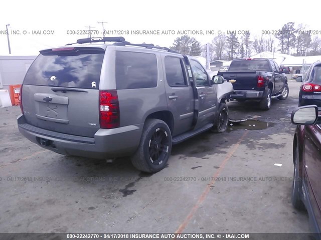 1GNFK23099J100348 - 2009 CHEVROLET TAHOE K1500 LT GRAY photo 4