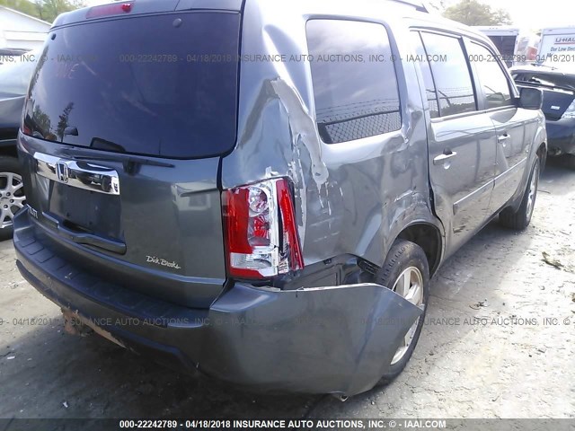 5FNYF3H47BB022382 - 2011 HONDA PILOT EX SILVER photo 6