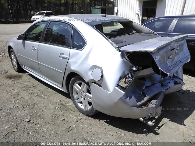 2G1WB5E35E1102838 - 2014 CHEVROLET IMPALA LIMITED LT SILVER photo 3