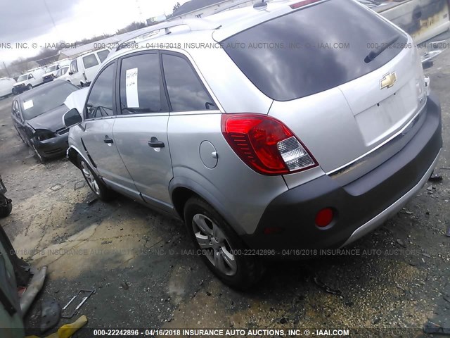 3GNAL1EK2ES569015 - 2014 CHEVROLET CAPTIVA LS SILVER photo 3