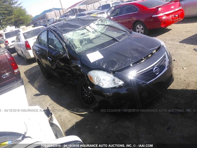 3N1CN7AP2CL818598 - 2012 NISSAN VERSA S/SV/SL BLACK photo 1