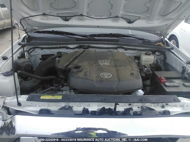 5TFLU4EN8EX097492 - 2014 TOYOTA TACOMA DOUBLE CAB თეთრი ფოტო 10