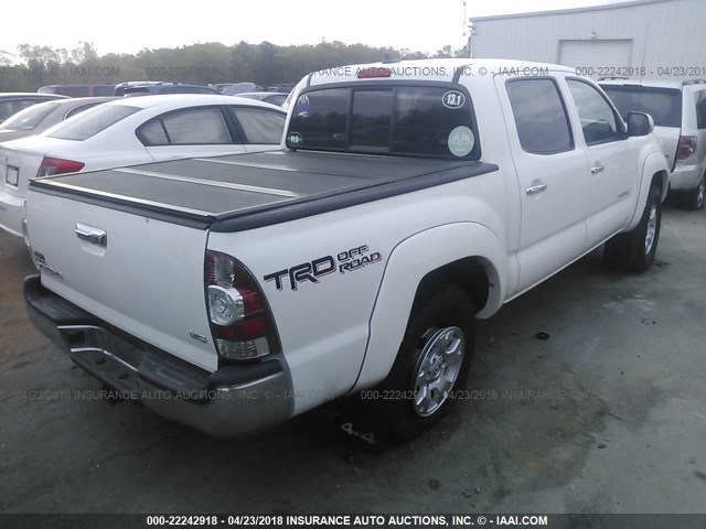 5TFLU4EN8EX097492 - 2014 TOYOTA TACOMA DOUBLE CAB თეთრი ფოტო 4