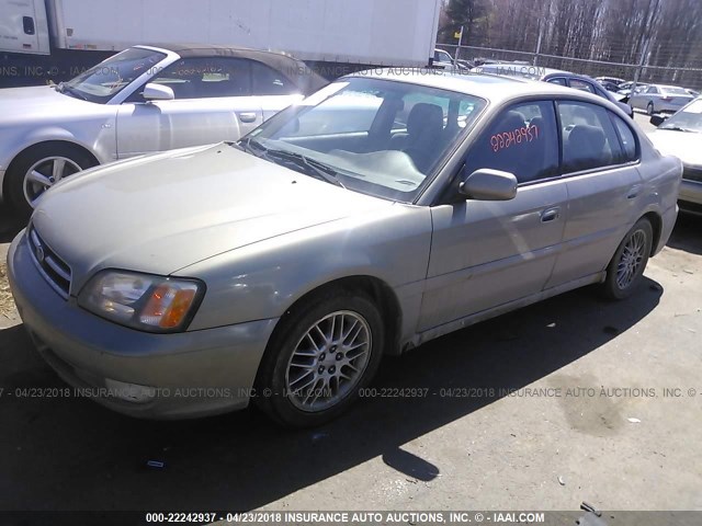 4S3BE645317202343 - 2001 SUBARU LEGACY GT TAN photo 2