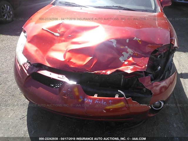 4A3AK34T38E029508 - 2008 MITSUBISHI ECLIPSE GT ORANGE photo 6