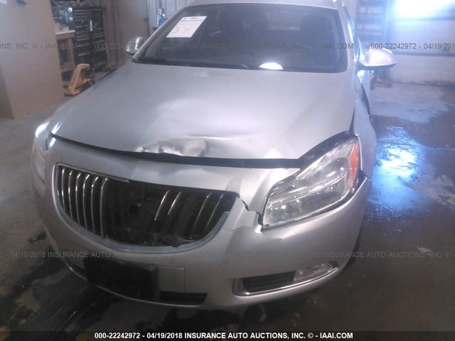 W04GP5EC4B1062602 - 2011 BUICK REGAL CXL SILVER photo 6