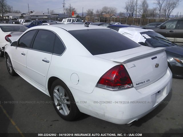 2G1WC5E31C1163016 - 2012 CHEVROLET IMPALA LTZ WHITE photo 3