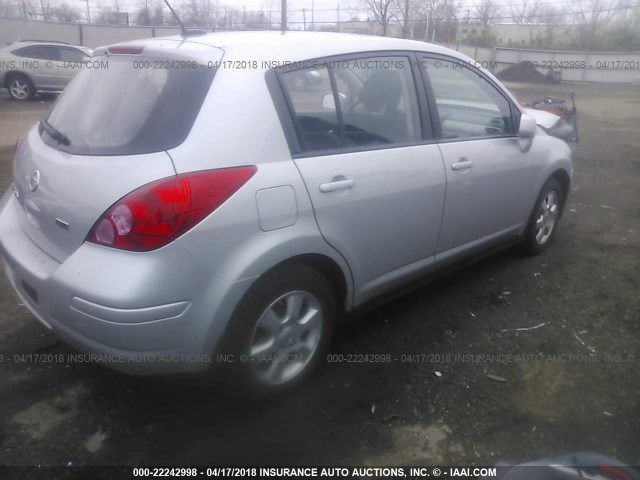 3N1BC1CP4CK299068 - 2012 NISSAN VERSA S/SL SILVER photo 4